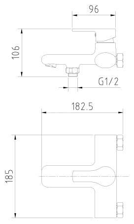 Смеситель для ванны Rossinka J35-30
