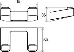 Крючок Ravak 10°, Хром (X07P352)
