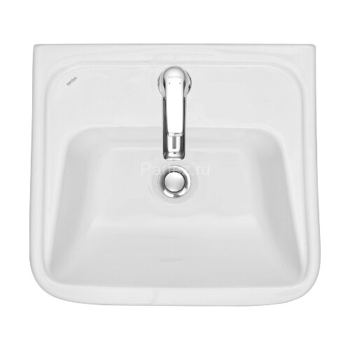 Раковина подвесная Santek "Лонги-50" 500х420х195 фарфор, 1 отверстие под смеситель, белая (1.WH50.1.