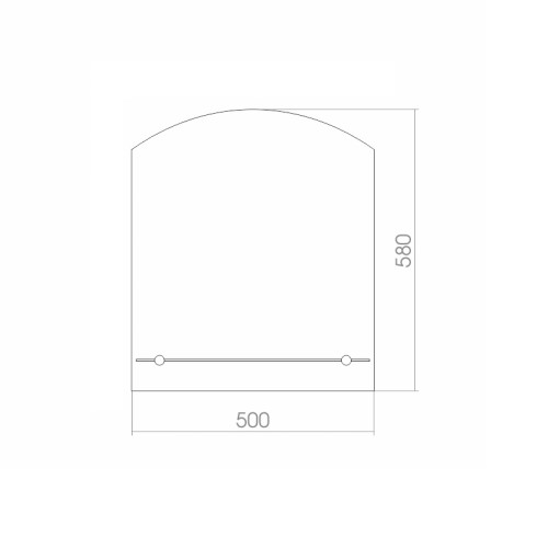 Зеркало LORANTO Шанс 500х580, с полкой
