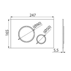 Кнопка смыва Alcadrain, хром матовый/хром глянец (M772)