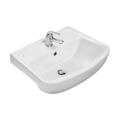 Раковина подвесная Santek "Лонги-60" 600х420х195 фарфор, 1 отверстие под смеситель, белая (1.WH50.1.