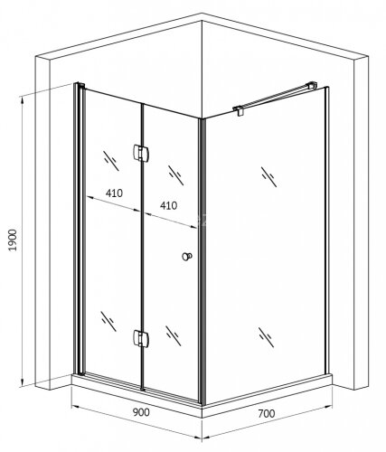 Душевой уголок Gemy Dutch Windmill S37193C-D70