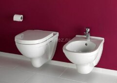 Унитаз подвесной Villeroy&Boch O.NOVO, безободковый с сиденьем микролифт (5660HR01)