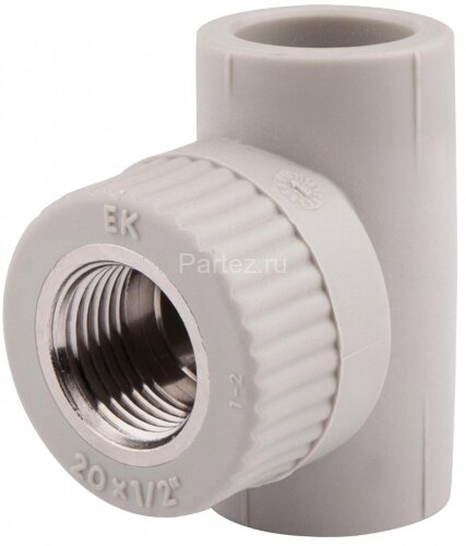 Тройник комбинированный PPR-ВР D32х3/4" Ekoplastik