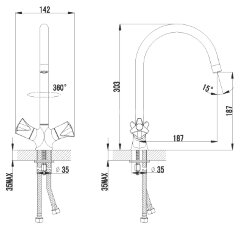 Смеситель для кухни Lemark Plus Flame LM1005C