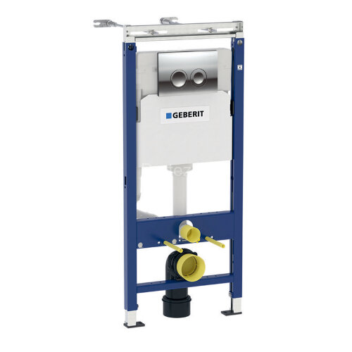 Инсталляция для подвес. унитаза Duofix, 112 см, со смыв. бачком 3/6 л, клавиша Delta 21 хром глянец,