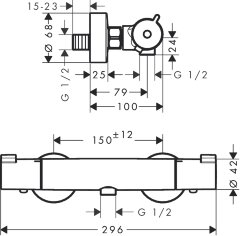 13211000 Ecostat Термостат для душа Ecostat 1001 CL, ВМ