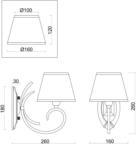 Бра Freya FR2013WL-01G