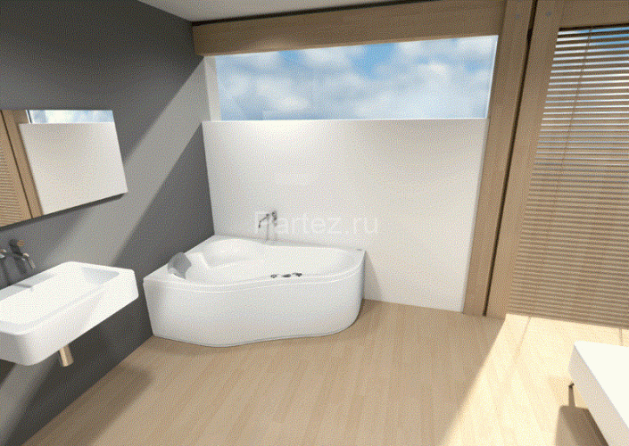 Ванна акриловая Santek Ибица 150х100, левосторонняяя, белая