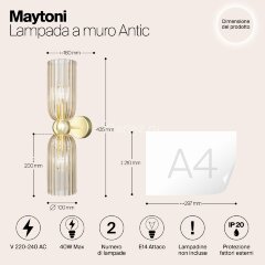 Бра Maytoni MOD302WL-02CG
