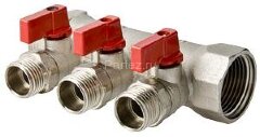 Коллектор с отсекающими кранами 1&quot;х2х1/2&quot; VALTEC