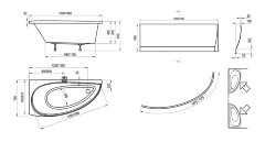 Ванна акриловая RAVAK  AVOCADO 160 левая