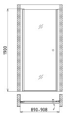 Душевая дверь Gemy New Rockcoco S03190B