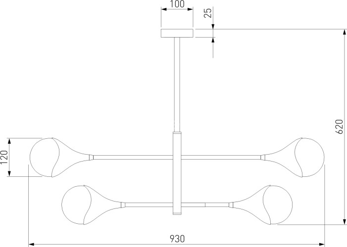 Потолочная люстра Eurosvet 60168/6 латунь
