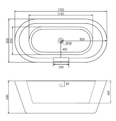 Акриловая ванна Gemy G9213C