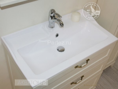 Тумба под раковину AQUATON Леон 80 Н напольная, дуб белый (1A187801LBPS0)