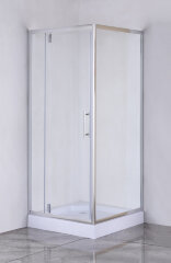 Душевое ограждение LORANTO 90х90х200 R/L c низким поддоном 13см, прозрачное закаленное стекло 6мм, профиль хром (CS-604C 90)