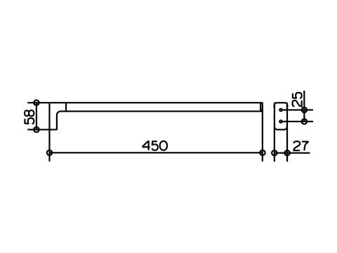 Полотенцедержатель Keuco Collection Moll 45 см, хром (12720010000)