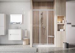 Душевая дверь Ravak Supernova раздвижная 111х188, толщина полотна 3мм универсальная, цвет профиля белый