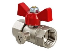 Кран шаровой для подключения манометра 1/2"х1/2" в-в баб. VALTEC
