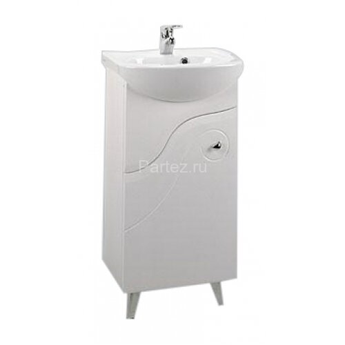 Тумба под раковину AQUATON КОЛИБРИ-45 напольная, левая, белая (1A065201KO01L)
