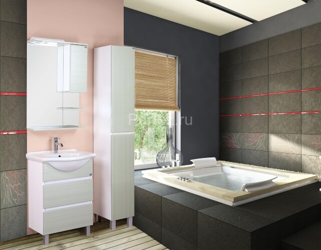 Зеркало-шкаф Onika ЭЛИТА 60.01 правосторонний, врезной LED-светильник, Олива (206022)