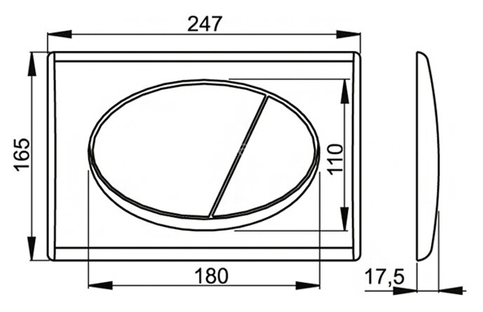 Кнопка смыва Alcadrain, золотая (M75)