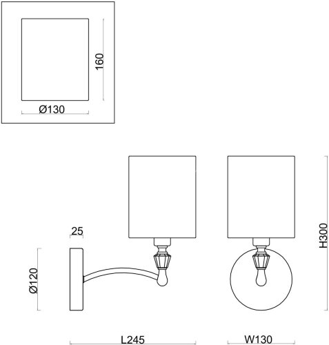 Бра Freya FR1007WL-01BS
