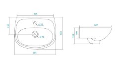 Раковина Santek "Анимо -40", белая (1.WH11.0.490)