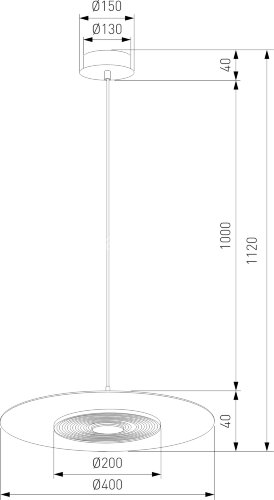 Подвесной светильник Eurosvet 40030/1 LED / черный