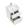 Тумба под раковину Roca Oleta 60 подвесная, 2 ящика, белый матовый (A857638501)