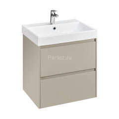 Тумба под раковину Roca Ona 600 подвесная, 2 ящика, бежево-серый матовый (A857613510)