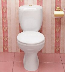 Унитаз-компакт Santeri Виктория напольный, с бачком, с сиденьем (1.P301.6.S00.00B.F)