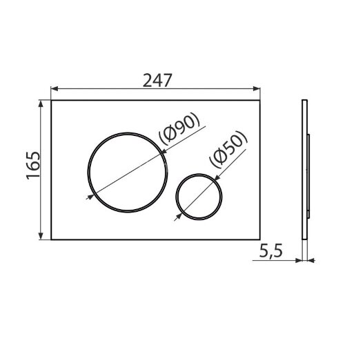 Кнопка смыва Alcadrain, хром матовый (M672)