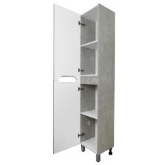 Пенал Loranto Florena 360х300х1800 напольный, левый, светлый бетон (CS00087005)