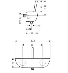 15672000 PuraVida Смеситель для душа, однорычажный, ВМ, ½’