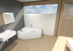 Ванна акриловая Santek Ибица асимметричная 160х100 левосторонняя белая