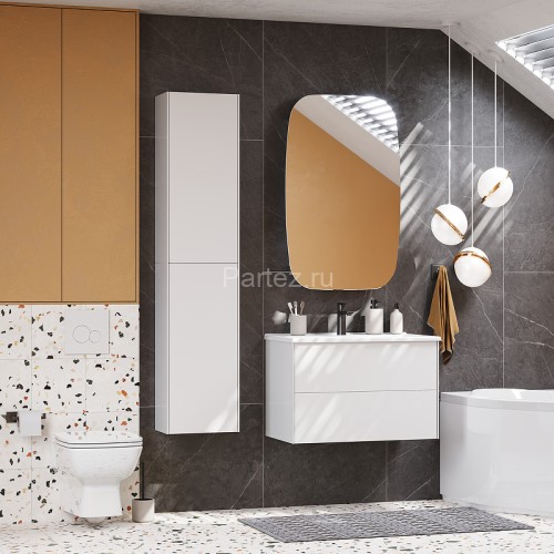 Тумба под раковину Aquaton Сохо 75 подвесная, цвет белый глянцевый (1A258101AJ010)