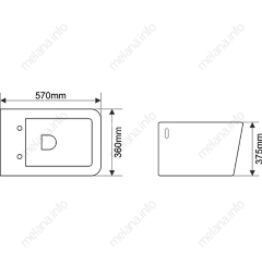 Унитаз подвесной MELANA MLN-B2370B (черный)