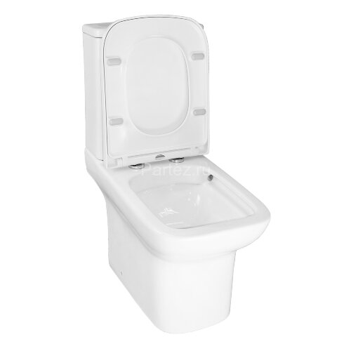 Унитаз-компакт Azario Alba 380х620х805 напольный, безободковый, в комплекте с арматурой GEBERIT, сид
