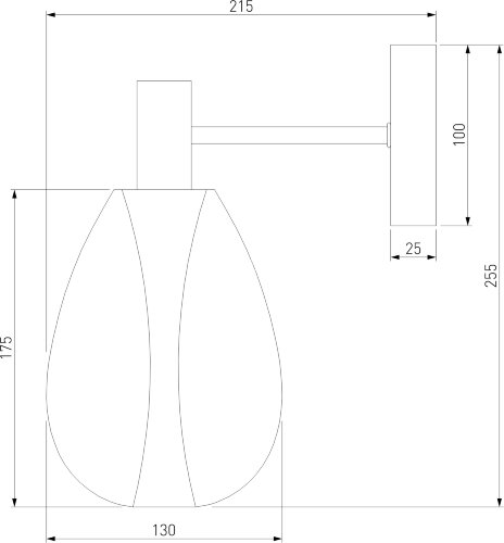 Бра Eurosvet 60175/1 латунь