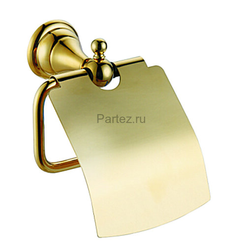 Держатель туалетной бумаги Azario ELVIA с крышкой, золото (AZ-91110G)