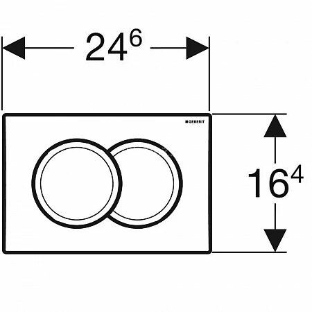 Кнопка смыва Geberit Delta01 двойной смыв, пластик, альпийский белый (115.107.11.1)