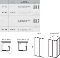 Душевая дверь Ravak Supernova раздвижная 80х185, толщина полотна 3мм , цвет профиля белый