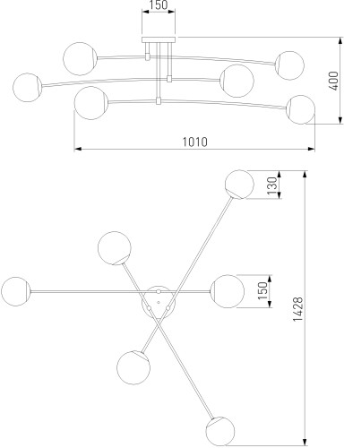 Потолочная люстра Eurosvet 30181/6 хром