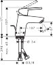 71150000 Logis Loop Смеситель для раковины 70, однорычажный c донным клапаном