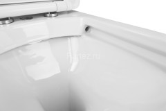 Унитаз-компакт Creo Ceramique TOURS 370х700х790 напольный, с тонкой крышкой и быстросъемным сиденьем