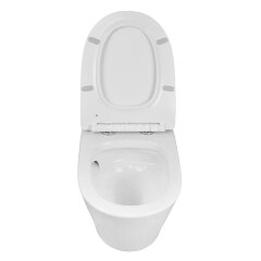 Унитаз подвесной Creo Ceramique 360х520х365 с системой смыва "Tornado", в комплекте с быстросъемным 