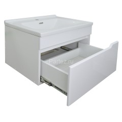 Комплект тумба Loranto Mari 60/1 600х50х435 подвесная с раковиной Lazio 61 (CS00085082)